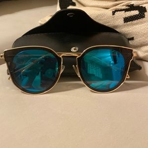 Glasses blue contact